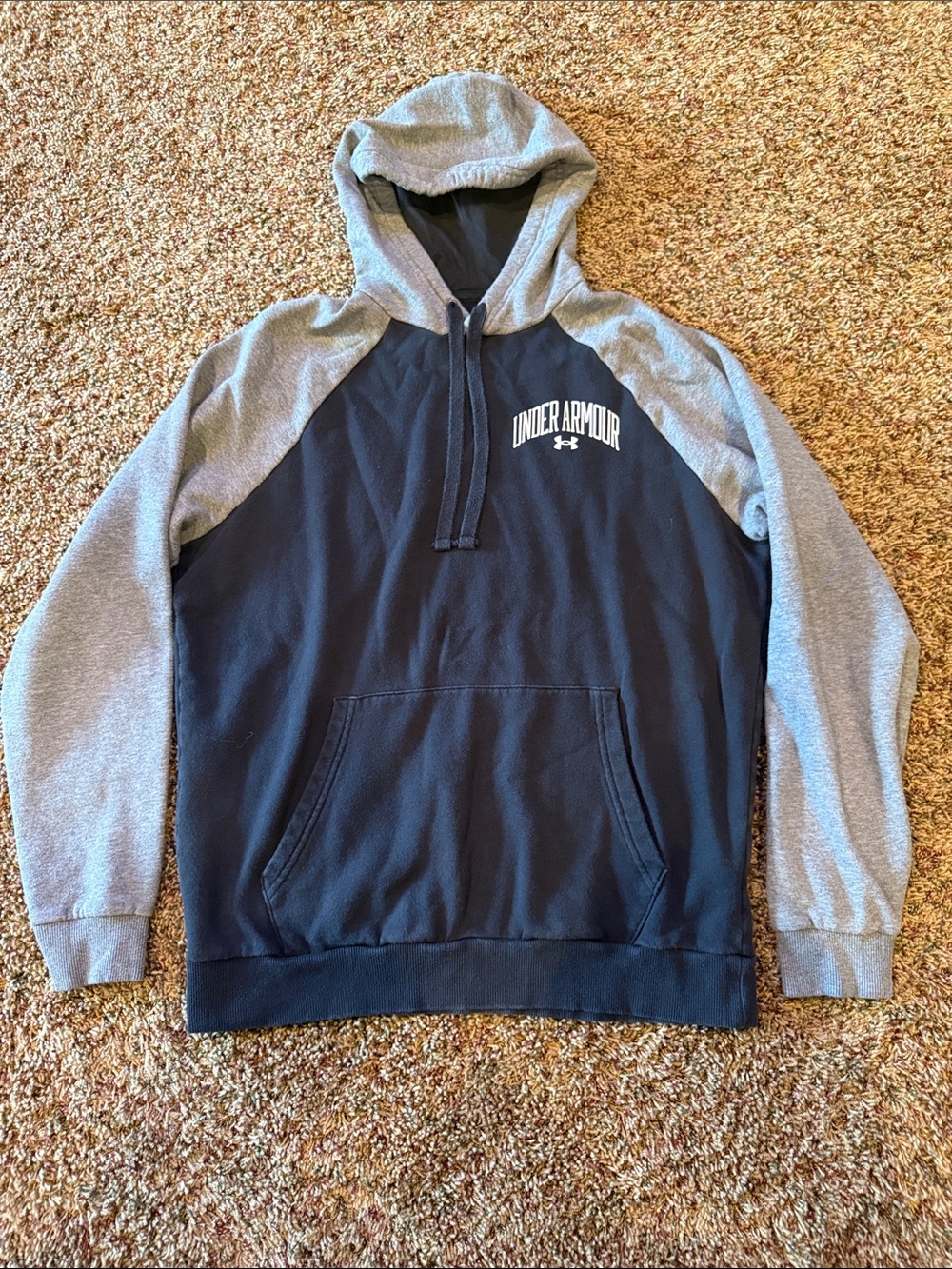 Under Armour Two-Tone Black and Gray Pullover Hoodie